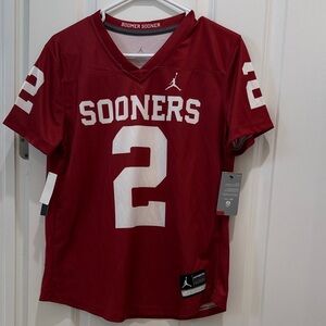 Nike Red and White Sooners Jersey